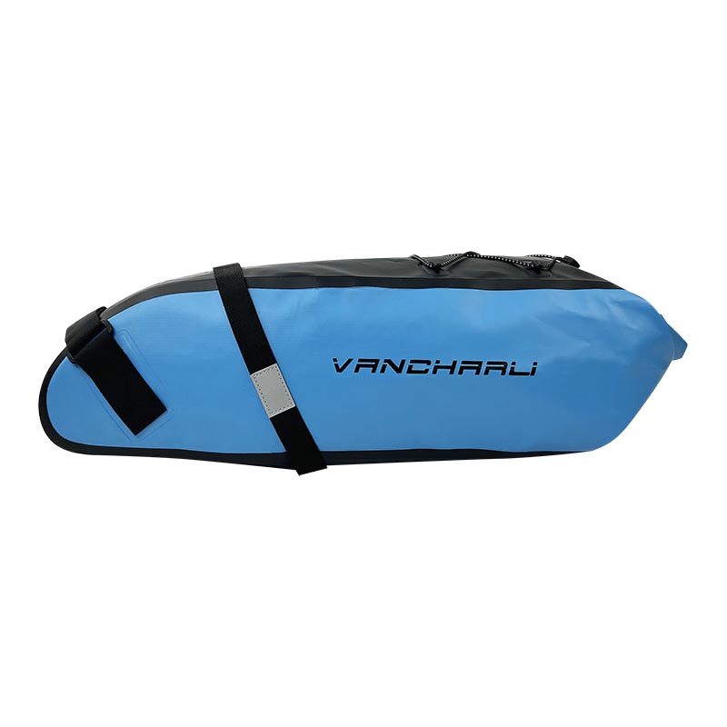 Custom Blue Waterproof Bicycle Saddle Bag Fpr Bike