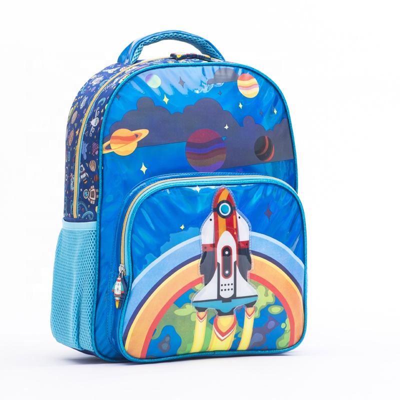 Wholesale Cartoon Cute Rocket Backpack Set