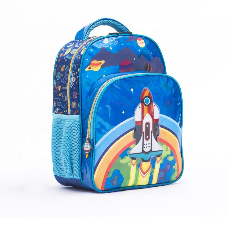 Wholesale Cartoon Cute Rocket Backpack Set