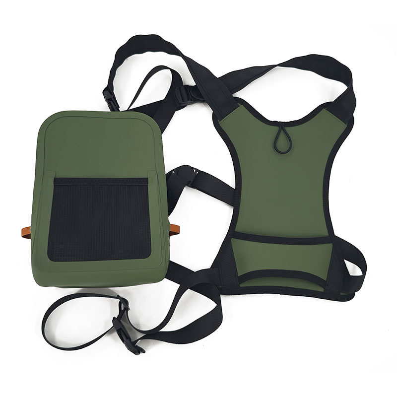 anchalri Military Green Waterproof Fishing Sling Bag (TPU/PVC)