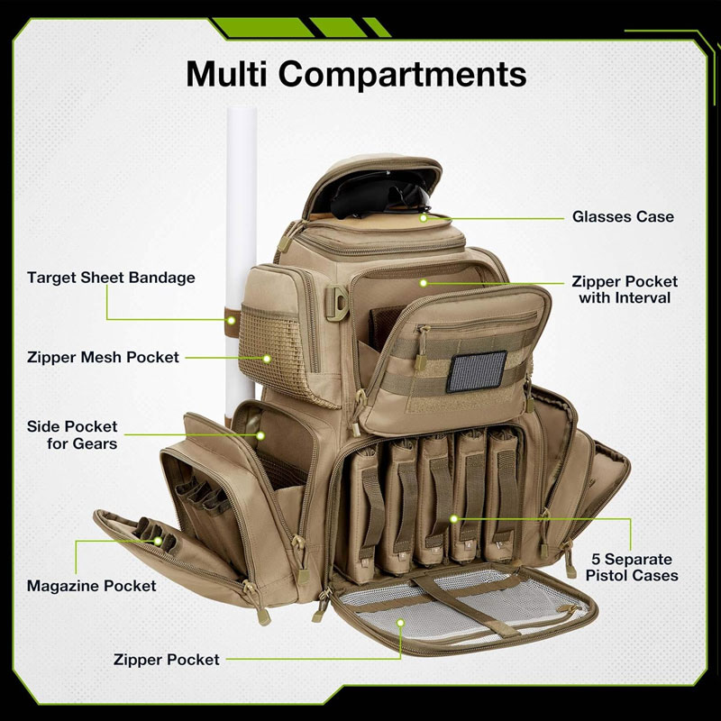 Wholesale Tactical Backpack OEM | Pro Shooting Range Bag with Ammo System