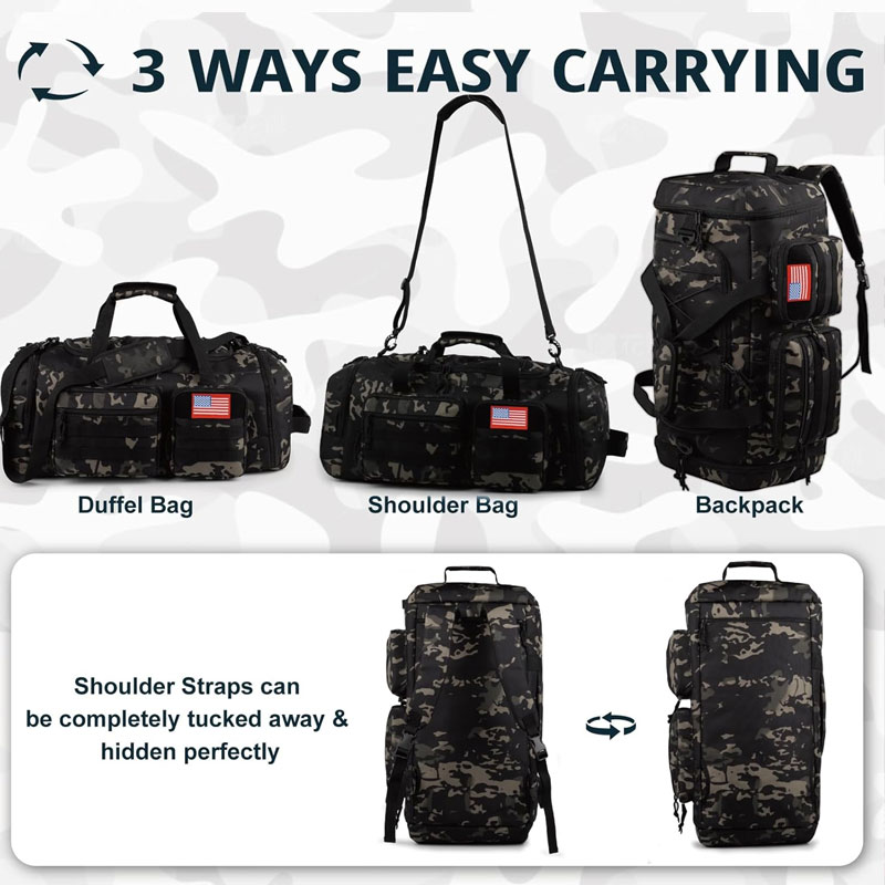 50L Tactical Gym Bag for Men