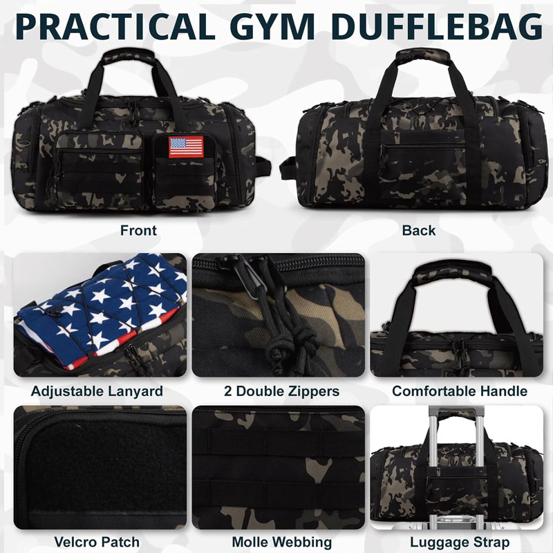 50L Tactical Gym Bag for Men