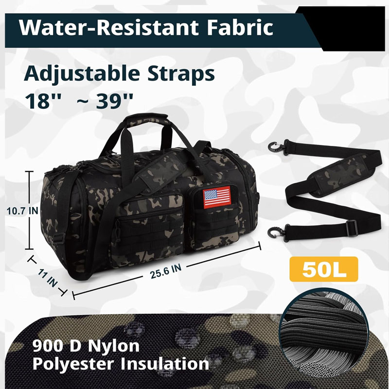 50L Tactical Gym Bag for Men