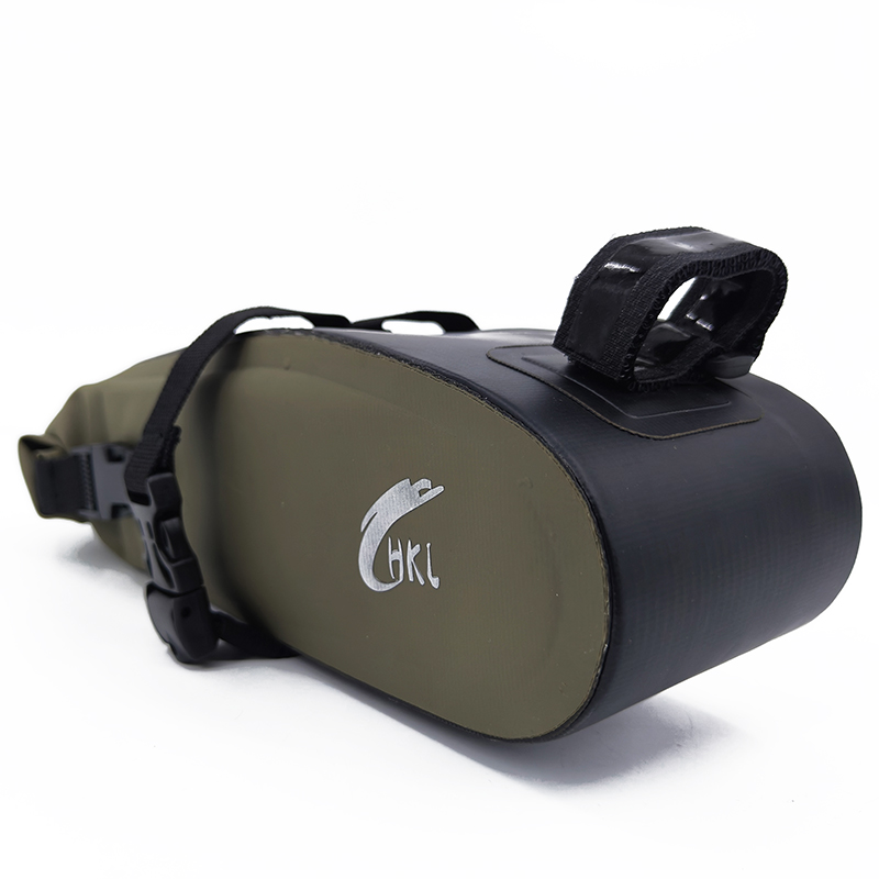 Green Fully Waterproof Bicycle Saddle Bag