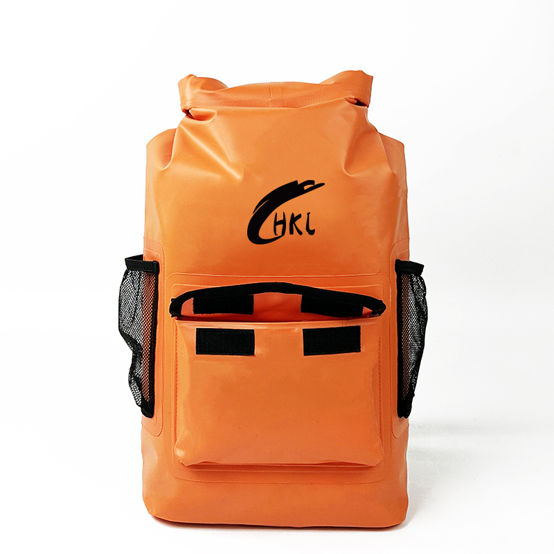 Bag Supplier Wholesale Roll Top PVC Waterproof Orange Dry Bag For Hiking Camping