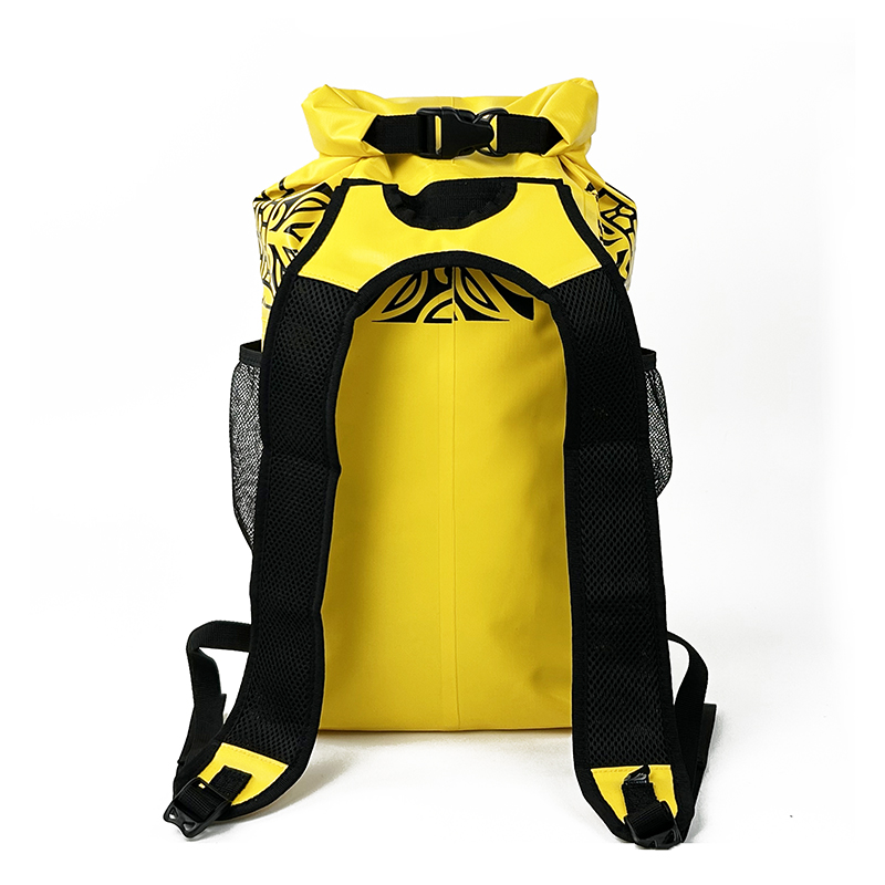 Yellow Roll Top Waterproof Backpack