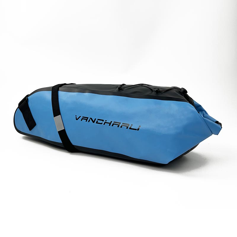 Custom Blue Waterproof Bicycle Saddle Bag Fpr Bike