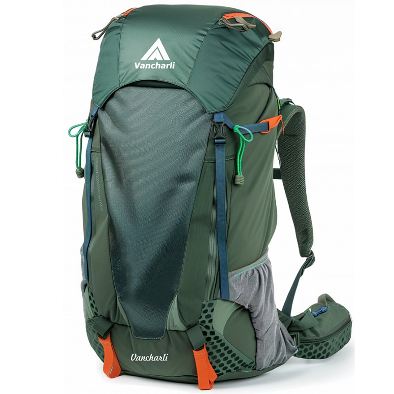 Vancharli Custom Green Hiking Backpack For Outdoor Sport