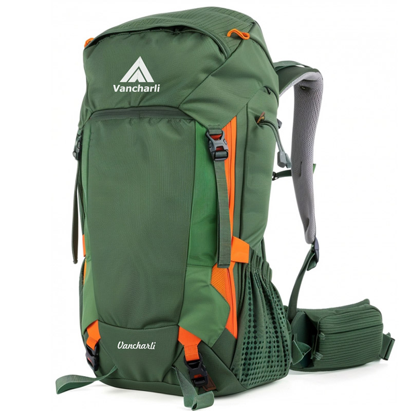Vancharli Custom Green Hiking Backpack For Outdoor Sport