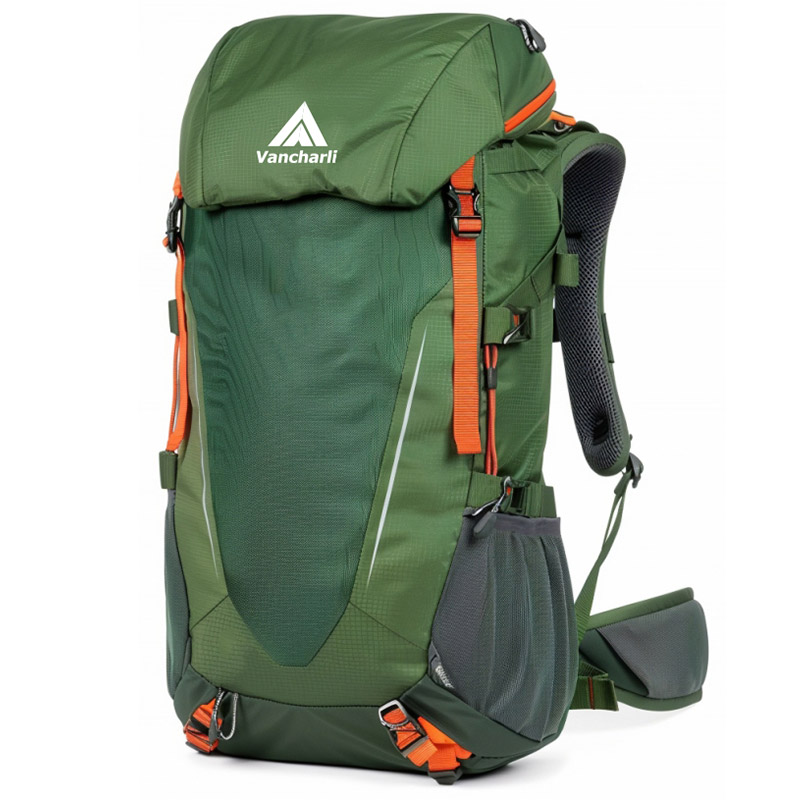 Vancharli Custom Green Hiking Backpack For Outdoor Sport