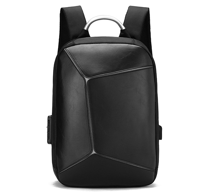 Wholesale pu leather waterproof laptop backpack for women and men