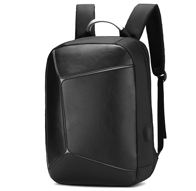 Wholesale pu leather waterproof laptop backpack for women and men