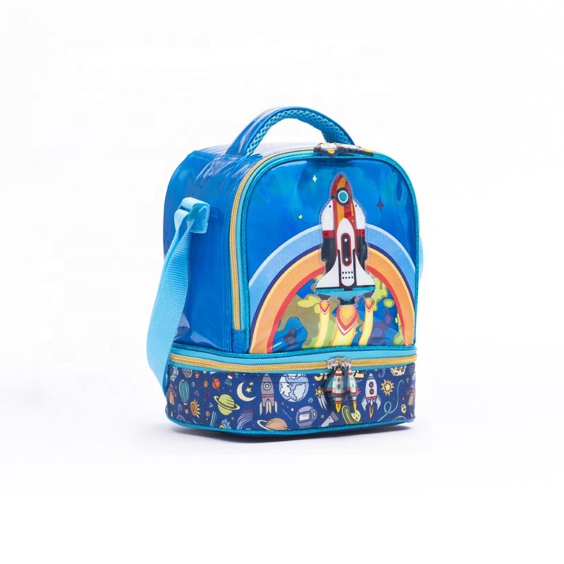 Wholesale Cartoon Rocket Insulate Lunch Bag For Kids