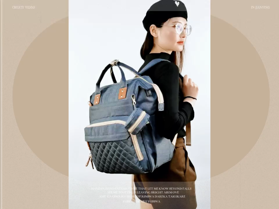 Wholesale Custom Logo High Quality Baby Dipaer Backpack For Outdoor Travel