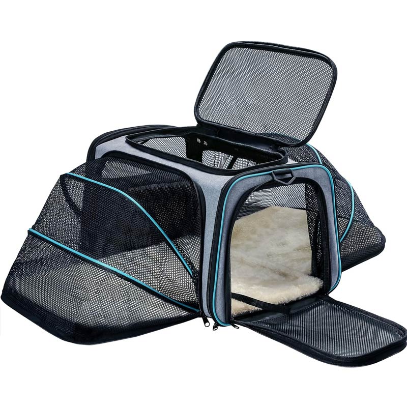 Airline Approved Expandable Soft-Sided Pet Cat Dog Carrier