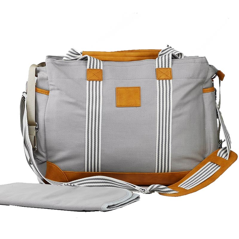 Wholesale Custom Logo Mother Tote Diaper Bag With Shoulder Strap