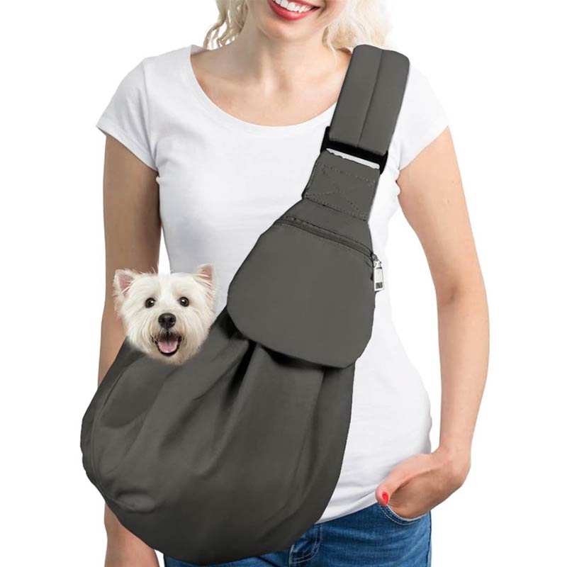 Wholesale Dog Carrier Sling with Front Zipper Pocket Safety Belt