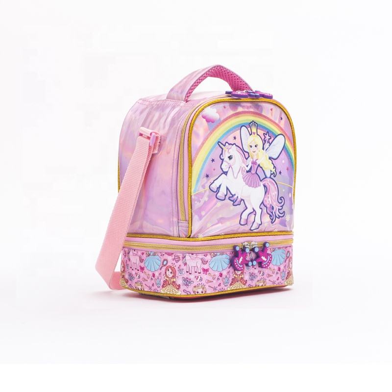 Cute Unicorn Girl Backpack Set