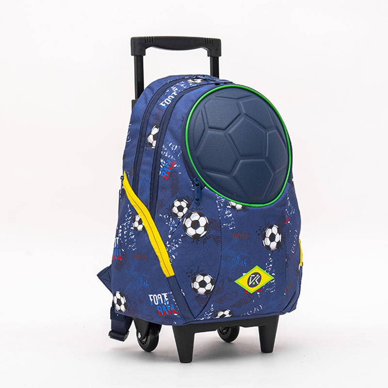 Wholesale Custom Logo Soccer-Inspired Trolley Backpacks