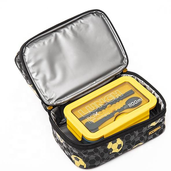 Insulate Soccer Lunch Box With Pocket