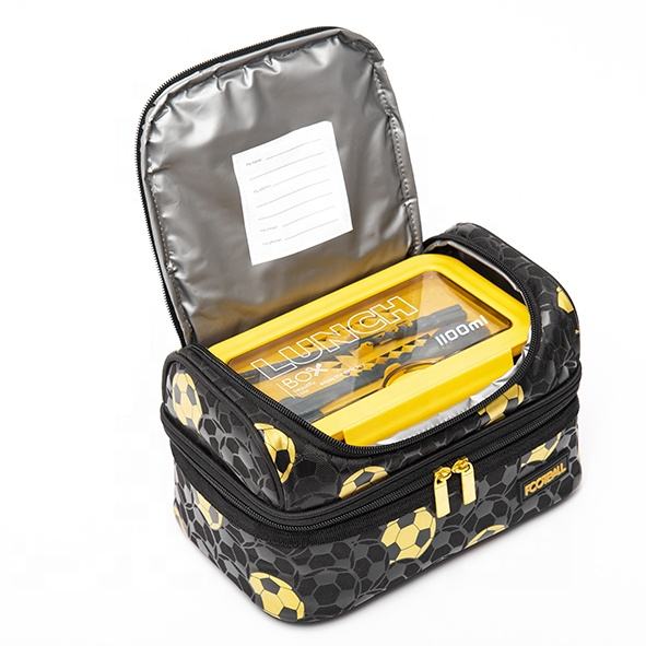 Insulate Soccer Lunch Box With Pocket