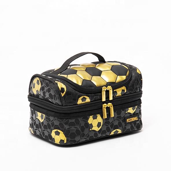Custom Soccer-Themed Insulated Lunch Bags with Side Pockets for Kids