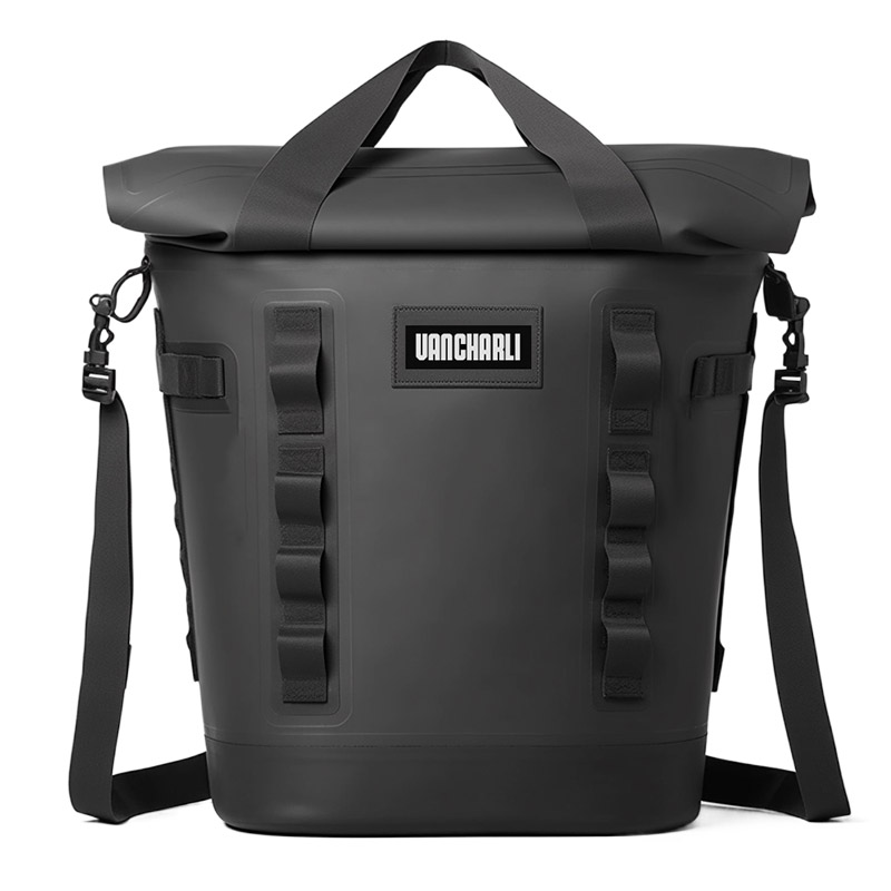 Floating Waterproof Black Cooler Backpack