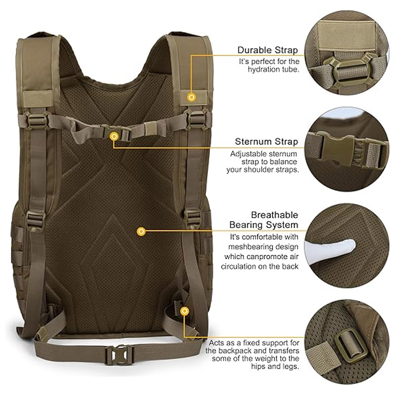 25L Custom Tactical Backpack - Military-Grade Modular Molle System & YKK