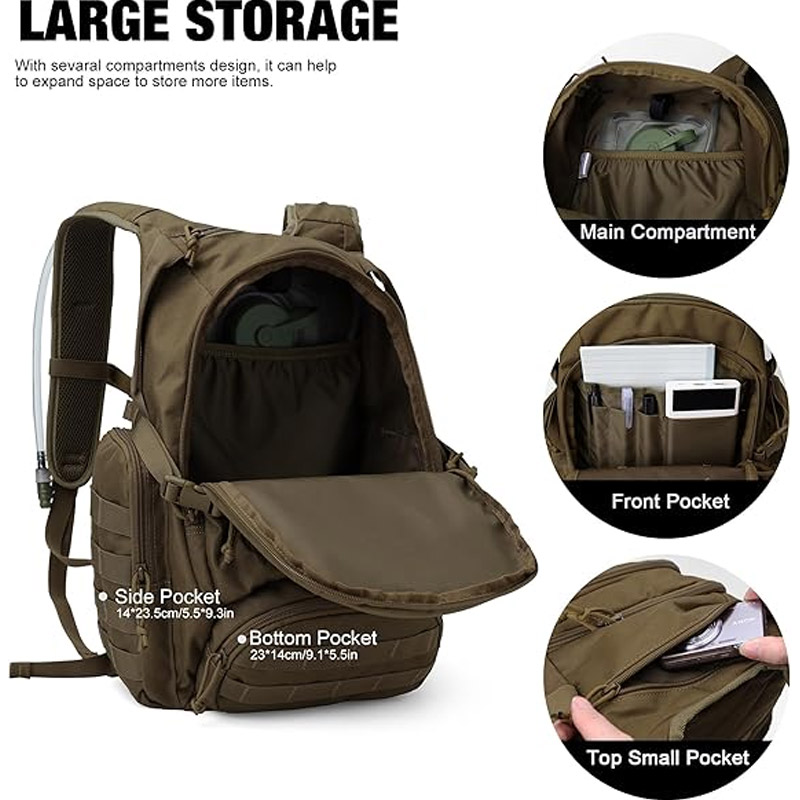 25L Custom Tactical Backpack - Military-Grade Modular Molle System & YKK
