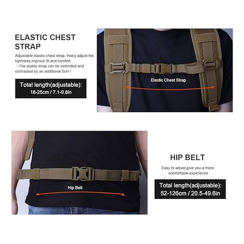 600D Military-Grade Polyester Tactical Backpack