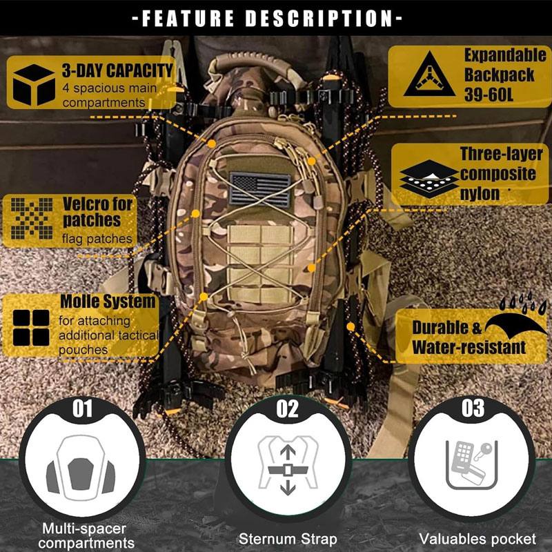 600D Nylon Tactical Backpack OEM & ODM