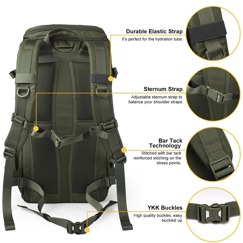 Wholesale Custom Tactical Backpack | 600D Polyester 25L MOLLE