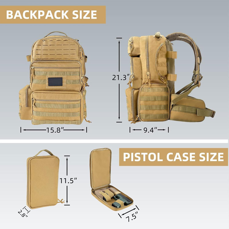 Tactical Range Backpack OEM | 1000D Teflon Armored Shooting Bag