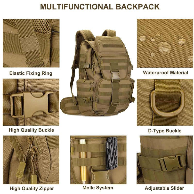 Wholesale Tactical Backpack OEM | 50L Modular Military Rucksack