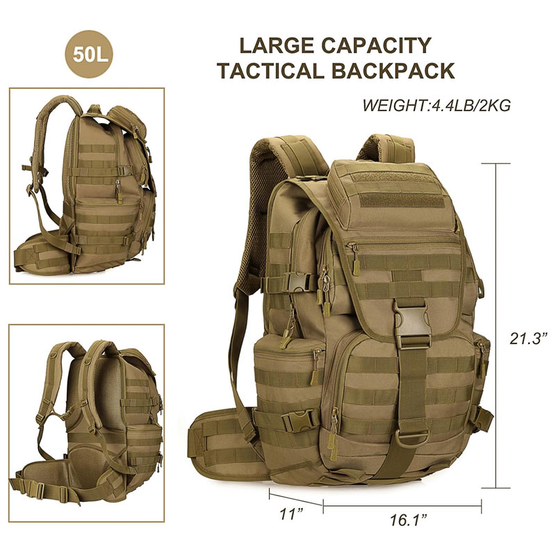 Wholesale Tactical Backpack OEM | 50L Modular Military Rucksack