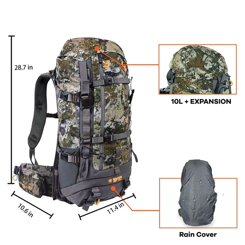 Detachable Frame Backpack OEM | 500D Nylon Tactical Hiking Pack