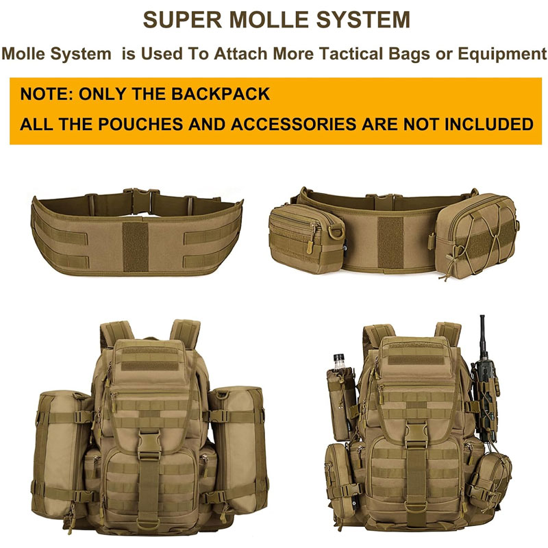 Wholesale Tactical Backpack OEM | 50L Modular Military Rucksack