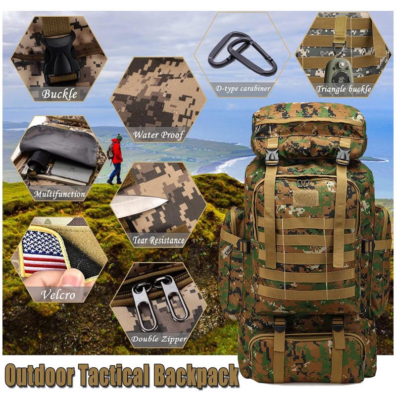 Wholesale Tactical Backpack OEM | 70L MOLLE Military Pack
