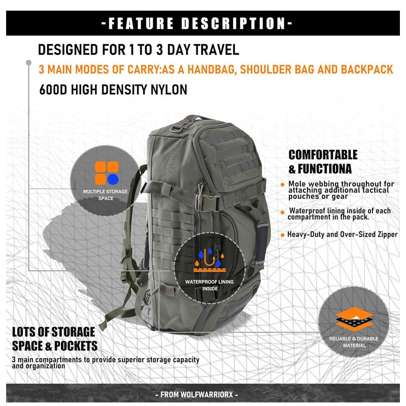 25L Tactical Duffle Bag
