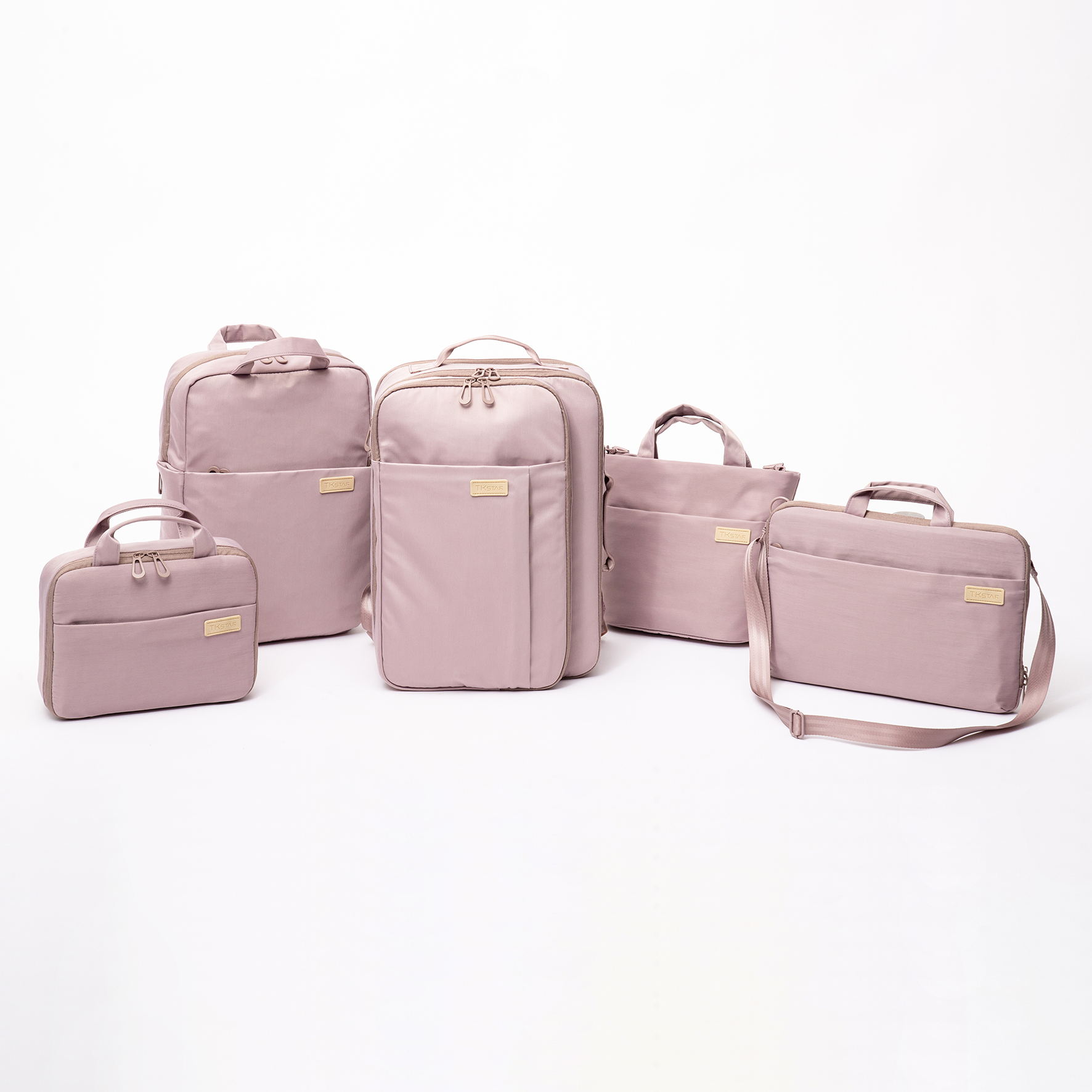 Wholesale Custom Logo Pink Color Business Bag Set For Unisex