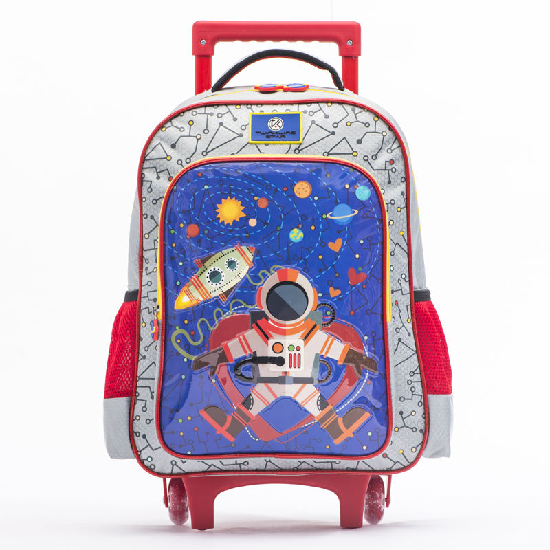 Wholesale Cute Astronaut Cartoon Trolley Bags Backpack For School