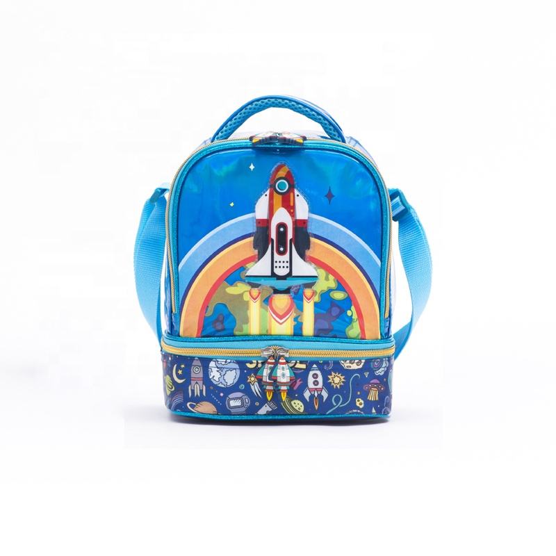 Wholesale Cartoon Rocket Insulate Lunch Bag For Kids