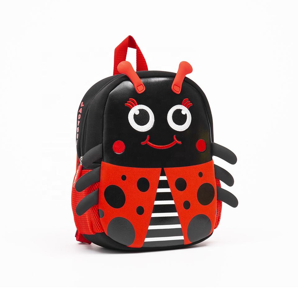 Wholesale Ladybug Animail Cartoon Kids School Bag For Boy And Gril