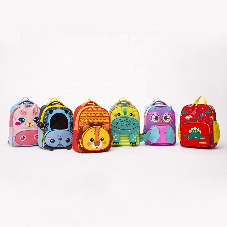 Wholesale new design cute cartoon school bag for kids and baby