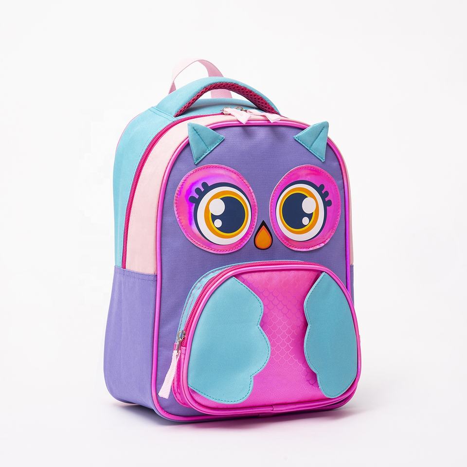 Wholesale Custom Logo Cute Owl Kids Backpacks