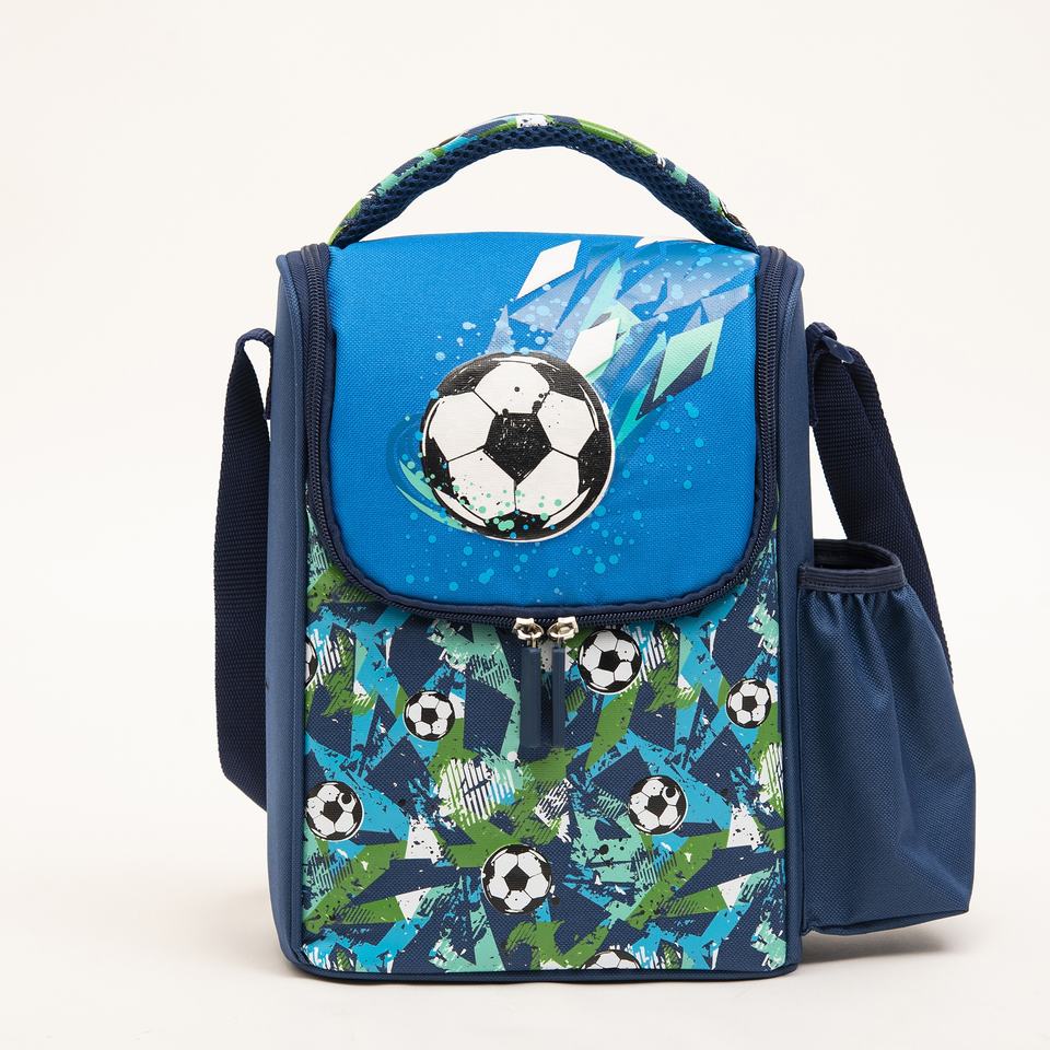 Custom Soccer-Themed Lunch Bags with Side Pockets for Kids: Perfect for School