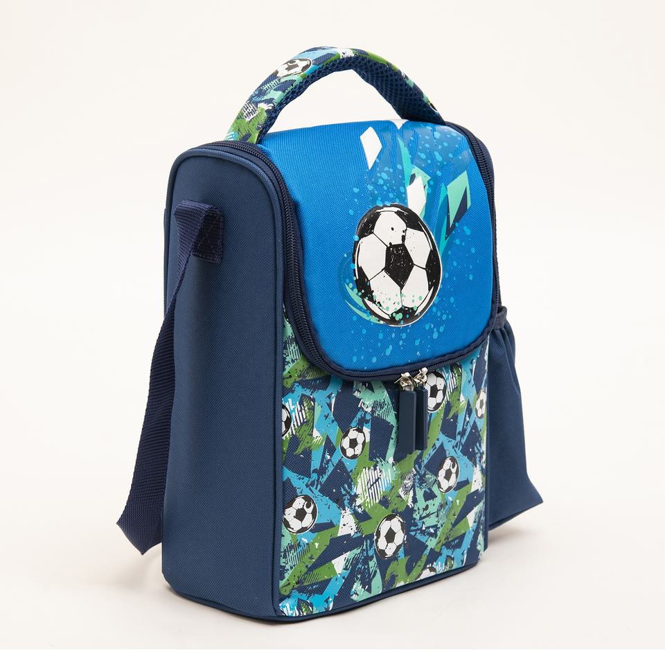 Custom Soccer-Themed Lunch Bags with Side Pockets for Kids: Perfect for School