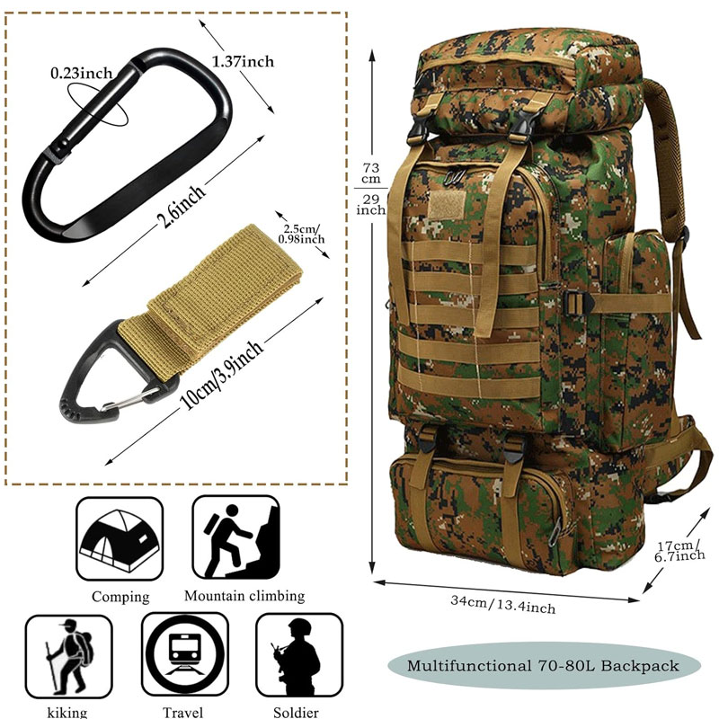 Wholesale Tactical Backpack OEM | 70L MOLLE Military Pack